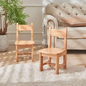 Solid Wood Set of Two Child Sized Chairs